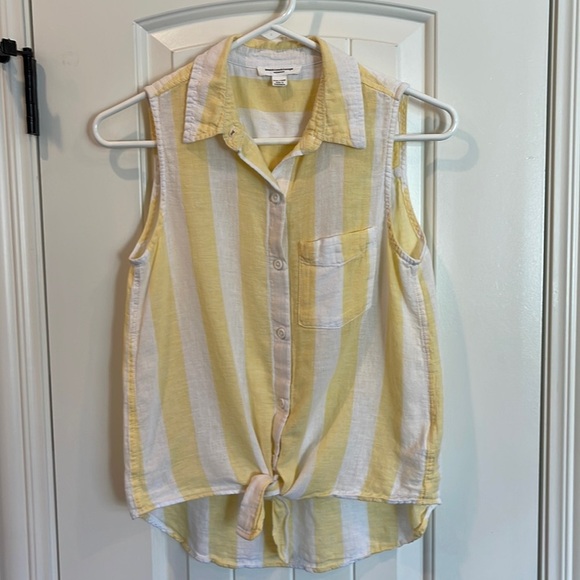beachlunchlounge striped button down sleeveless shirt • Size XS - Picture 1 of 12